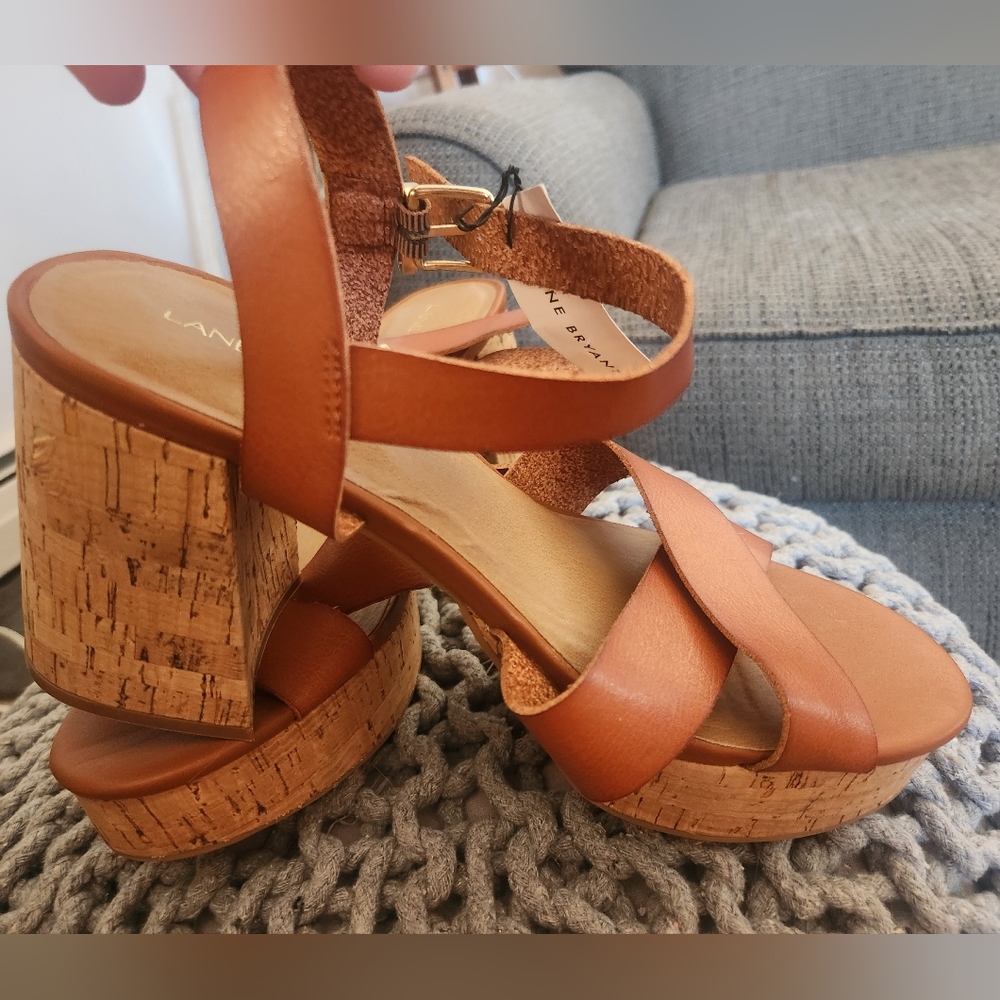NWT strappy block heels